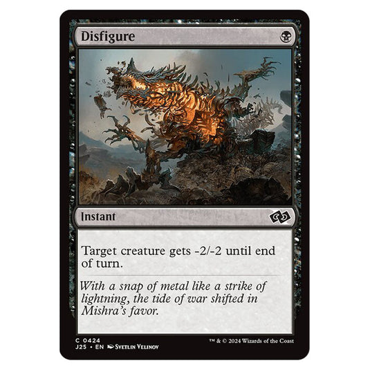 Disfigure 0424 card from the Magic The Gathering set Foundations Jumpstart