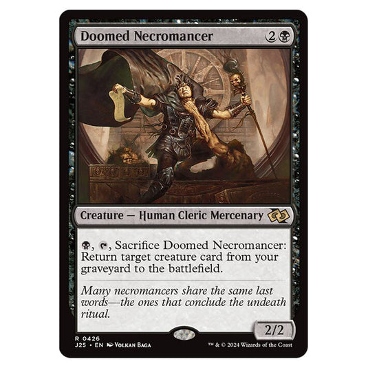 Doomed Necromancer 0426 card from the Magic The Gathering set Foundations Jumpstart