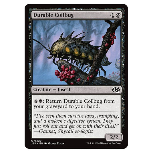 Durable Coilbug 0429 card from the Magic The Gathering set Foundations Jumpstart