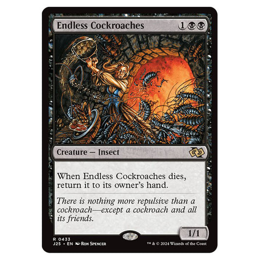 Endless Cockroaches 0433 card from the Magic The Gathering set Foundations Jumpstart