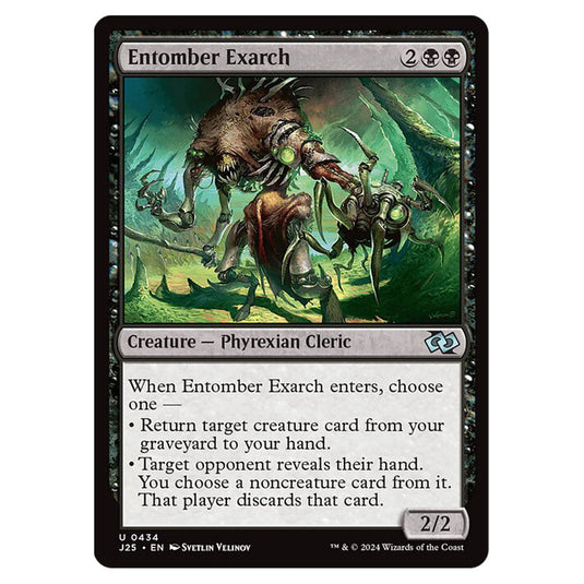 Entomber Exarch 0434 card from the Magic The Gathering set Foundations Jumpstart