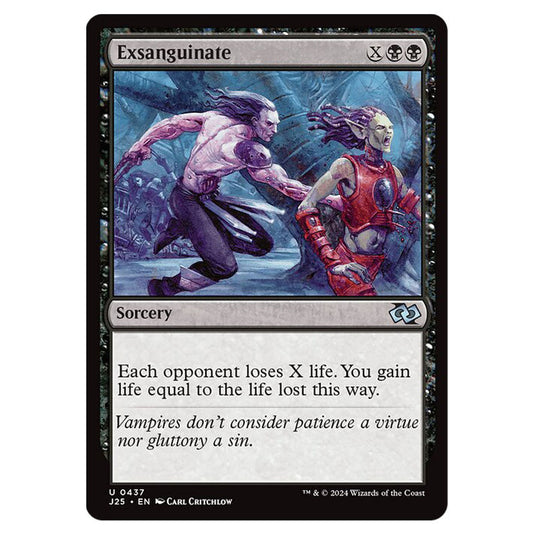 Exsanguinate 0437 card from the Magic The Gathering set Foundations Jumpstart