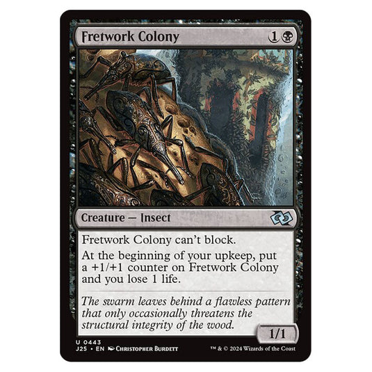 Fretwork Colony 0443 card from the Magic The Gathering set Foundations Jumpstart