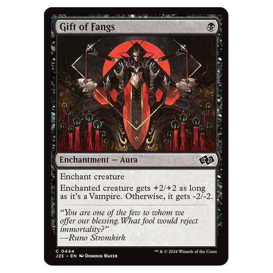 Gift of Fangs 0444 card from the Magic The Gathering set Foundations Jumpstart