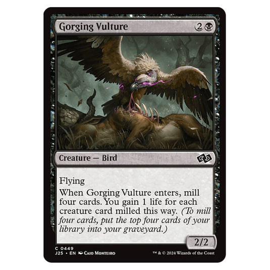 Gorging Vulture 0449 card from the Magic The Gathering set Foundations Jumpstart