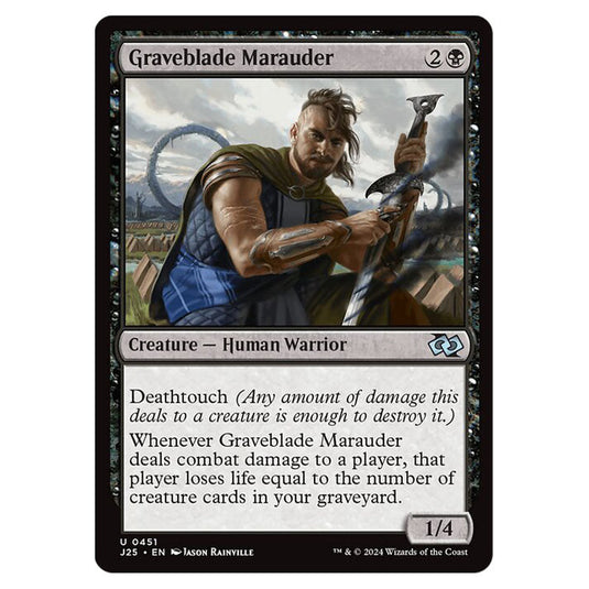 Graveblade Marauder 0451 card from the Magic The Gathering set Foundations Jumpstart