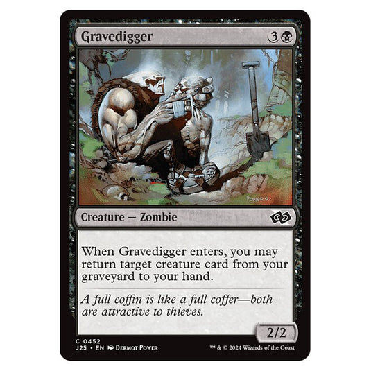 Gravedigger 0452 card from the Magic The Gathering set Foundations Jumpstart