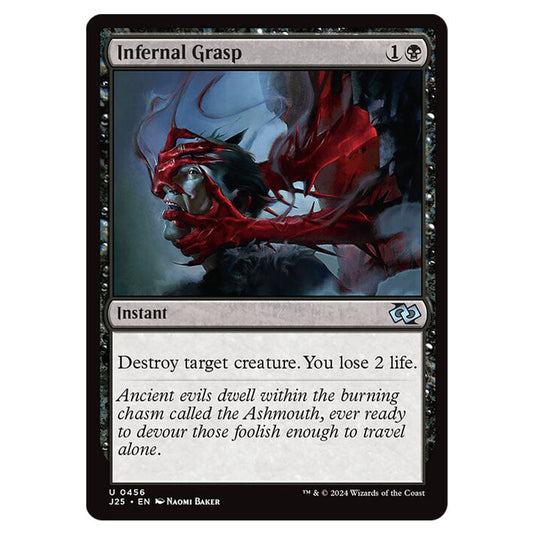 Infernal Grasp 0456 card from the Magic The Gathering set Foundations Jumpstart