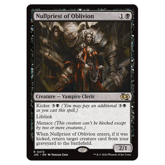 Nullpriest of Oblivion 0472 card from the Magic The Gathering set Foundations Jumpstart