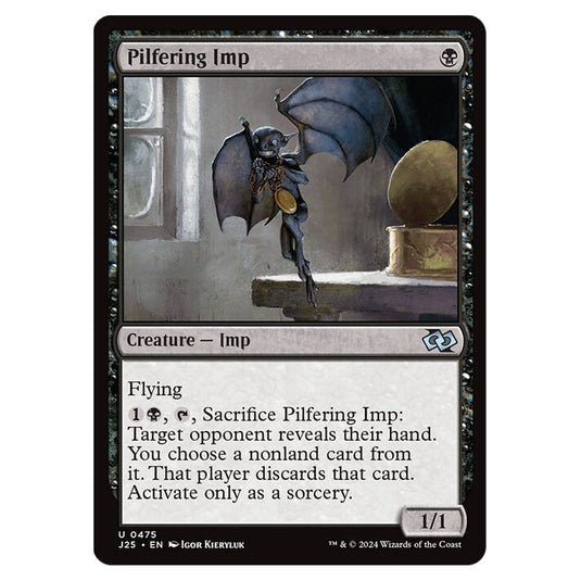 Pilfering Imp 0475 card from the Magic The Gathering set Foundations Jumpstart