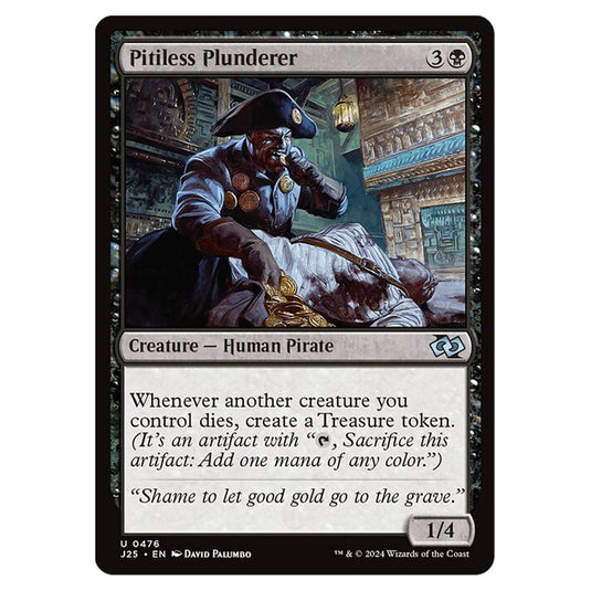 Pitiless Plunderer 0476 card from the Magic The Gathering set Foundations Jumpstart