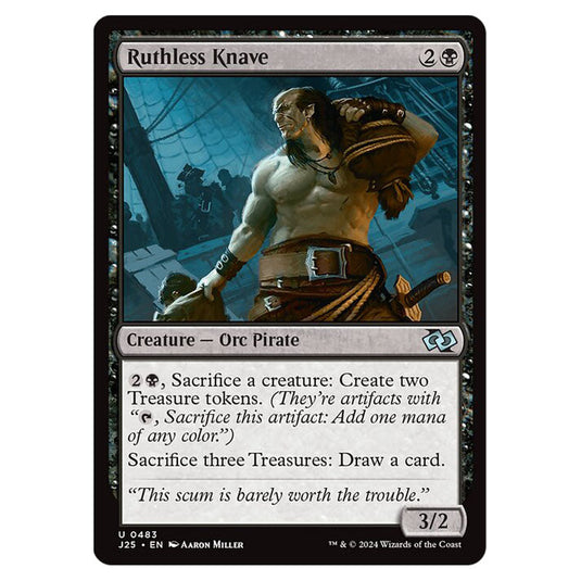 Ruthless Knave 0483 card from the Magic The Gathering set Foundations Jumpstart