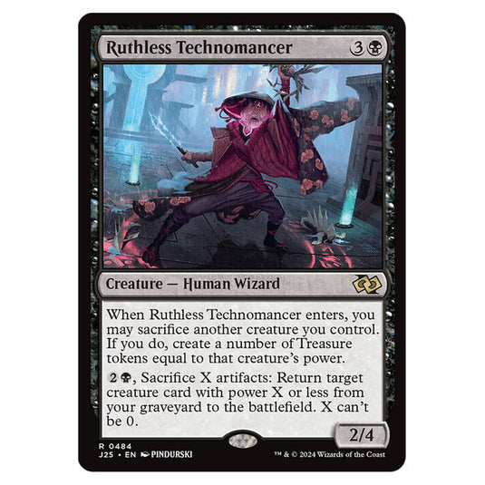 Ruthless Technomancer 0484 card from the Magic The Gathering set Foundations Jumpstart