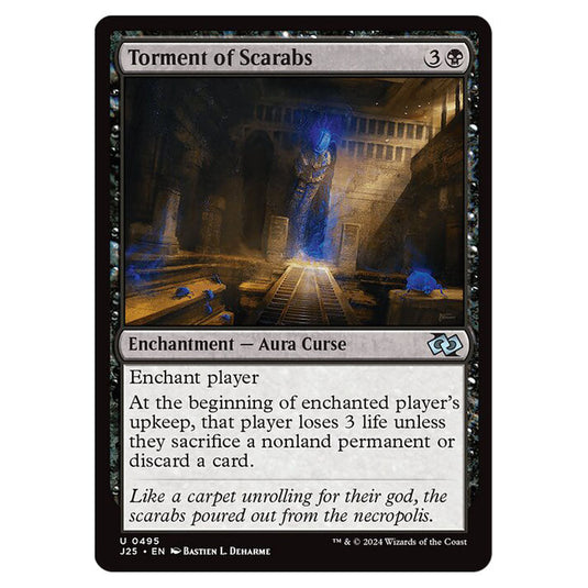 Torment of Scarabs 0495 card from the Magic The Gathering set Foundations Jumpstart