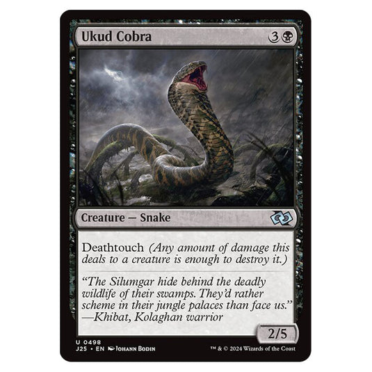 Ukud Cobra 0498 card from the Magic The Gathering set Foundations Jumpstart