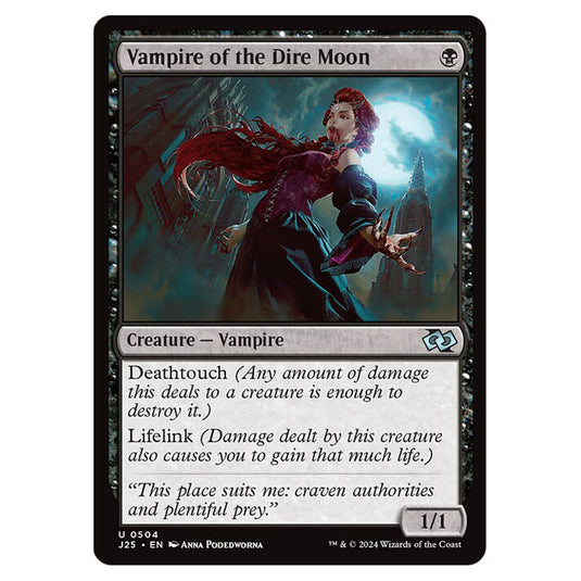 Vampire of the Dire Moon 0504 card from the Magic The Gathering set Foundations Jumpstart