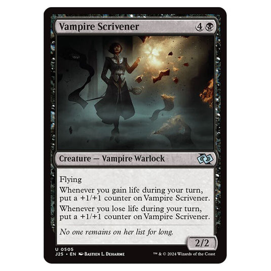 Vampire Scrivener 0505 card from the Magic The Gathering set Foundations Jumpstart