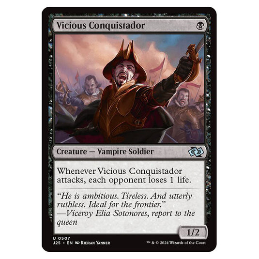 Vicious Conquistador 0507 card from the Magic The Gathering set Foundations Jumpstart