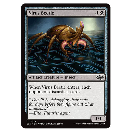 Virus Beetle 0509 card from the Magic The Gathering set Foundations Jumpstart