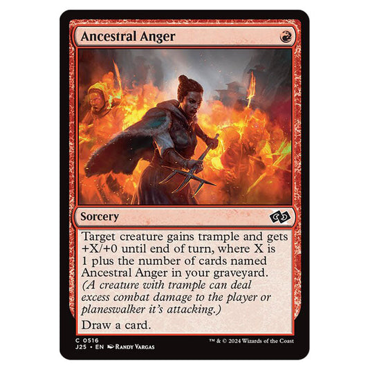 Ancestral Anger 0516 card from the Magic The Gathering set Foundations Jumpstart