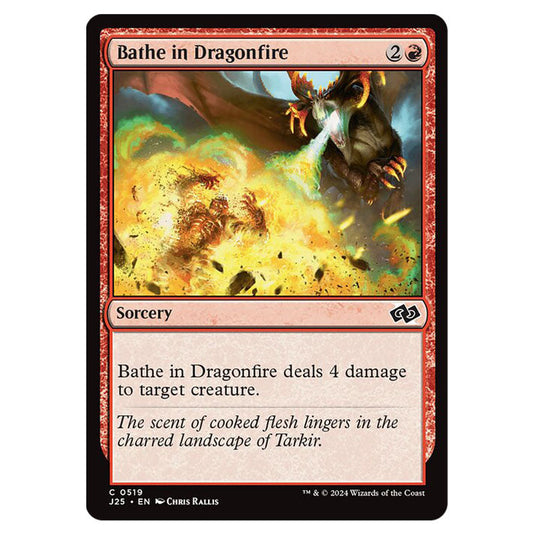 Bathe in Dragonfire 0519 card from the Magic The Gathering set Foundations Jumpstart