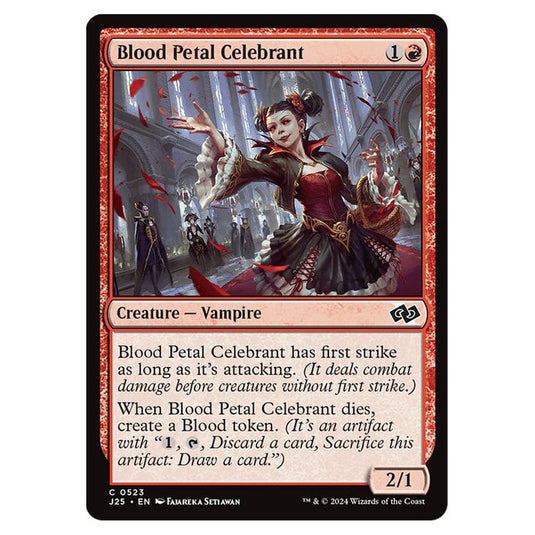 Blood Petal Celebrant 0523 card from the Magic The Gathering set Foundations Jumpstart