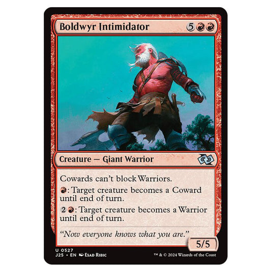 Boldwyr Intimidator 0527 card from the Magic The Gathering set Foundations Jumpstart