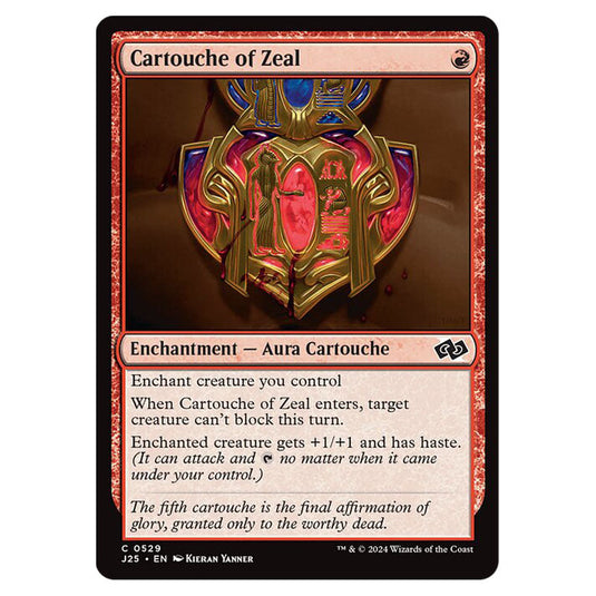 Cartouche of Zeal 0529 card from the Magic The Gathering set Foundations Jumpstart