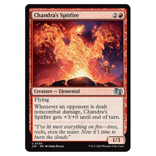 Chandra's Spitfire 0530 card from the Magic The Gathering set Foundations Jumpstart