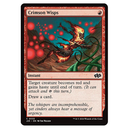 Crimson Wisps 0533 card from the Magic The Gathering set Foundations Jumpstart