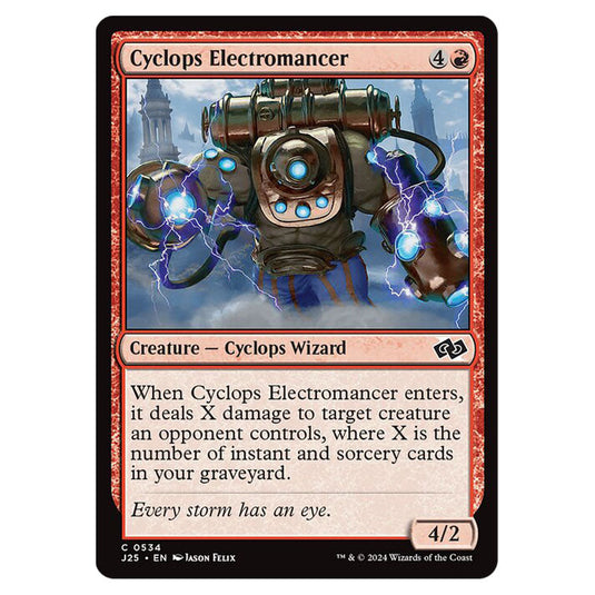 Cyclops Electromancer 0534 card from the Magic The Gathering set Foundations Jumpstart