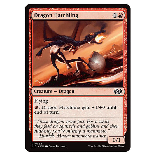 Dragon Hatchling 0536 card from the Magic The Gathering set Foundations Jumpstart