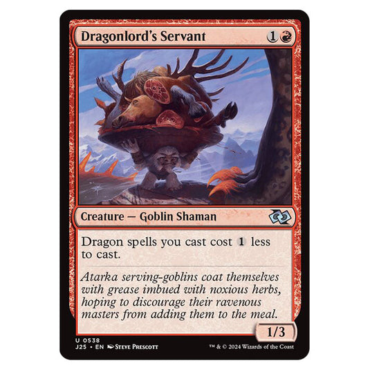 Dragonlord's Servant 0538 card from the Magic The Gathering set Foundations Jumpstart