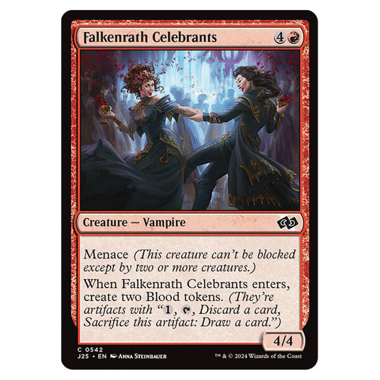 Falkenrath Celebrants 0542 card from the Magic The Gathering set Foundations Jumpstart