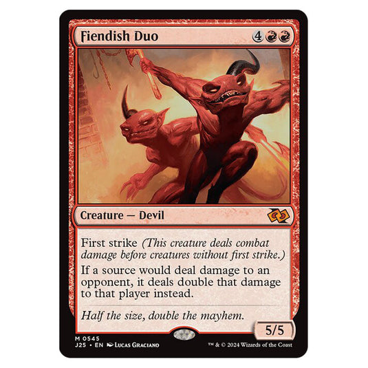 Fiendish Duo 0545 card from the Magic The Gathering set Foundations Jumpstart