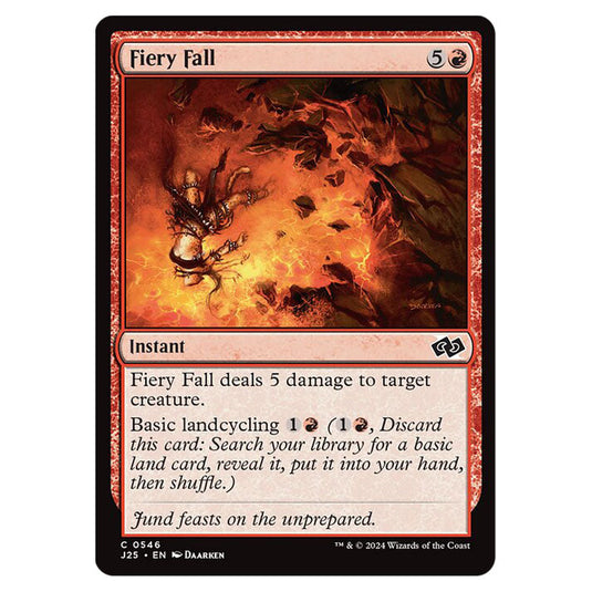 Fiery Fall 0546 card from the Magic The Gathering set Foundations Jumpstart