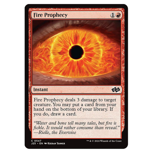 Fire Prophecy 0547 card from the Magic The Gathering set Foundations Jumpstart