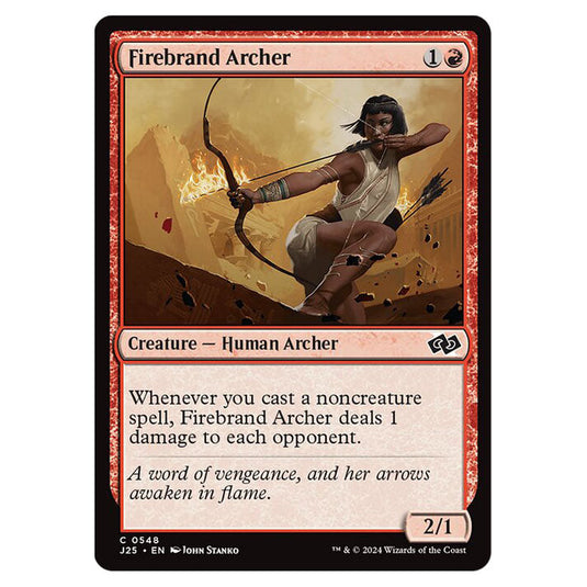 Firebrand Archer 0548 card from the Magic The Gathering set Foundations Jumpstart