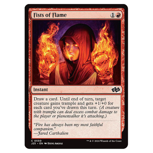 Fists of Flame 0550 card from the Magic The Gathering set Foundations Jumpstart