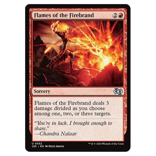 Flames of the Firebrand 0552 card from the Magic The Gathering set Foundations Jumpstart