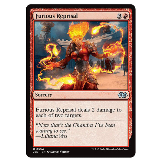 Furious Reprisal 0554 card from the Magic The Gathering set Foundations Jumpstart