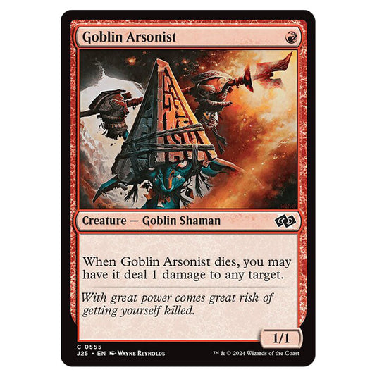 Goblin Arsonist 0555 card from the Magic The Gathering set Foundations Jumpstart