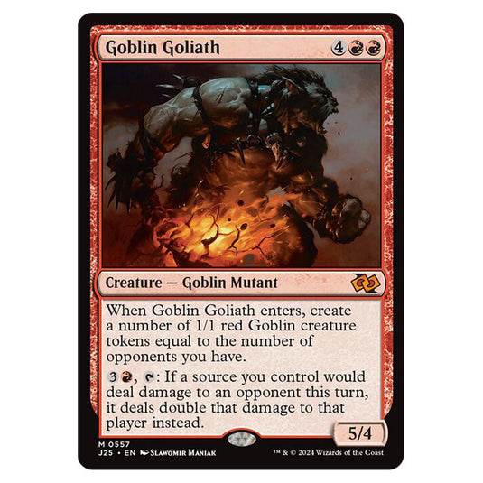 Goblin Goliath 0557 card from the Magic The Gathering set Foundations Jumpstart