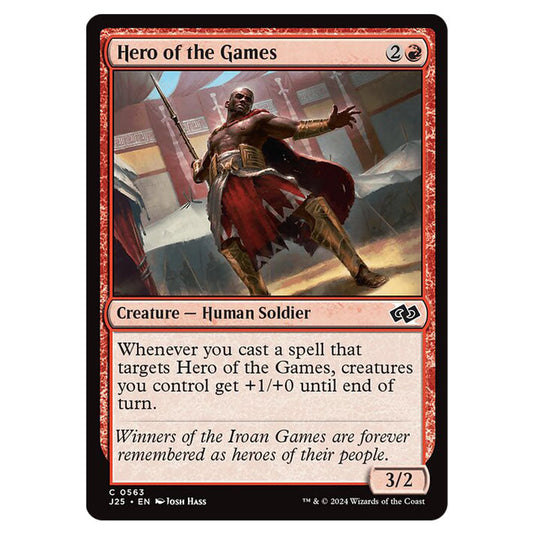 Hero of the Games 0563 card from the Magic The Gathering set Foundations Jumpstart