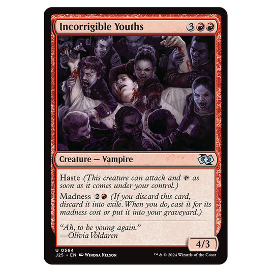 Incorrigible Youths 0564 card from the Magic The Gathering set Foundations Jumpstart