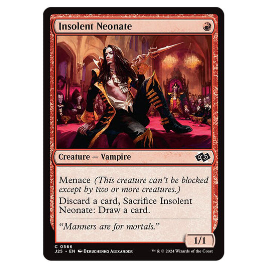 Insolent Neonate 0566 card from the Magic The Gathering set Foundations Jumpstart