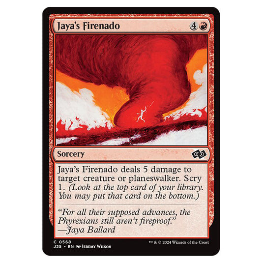 Jaya's Firenado 0568 card from the Magic The Gathering set Foundations Jumpstart