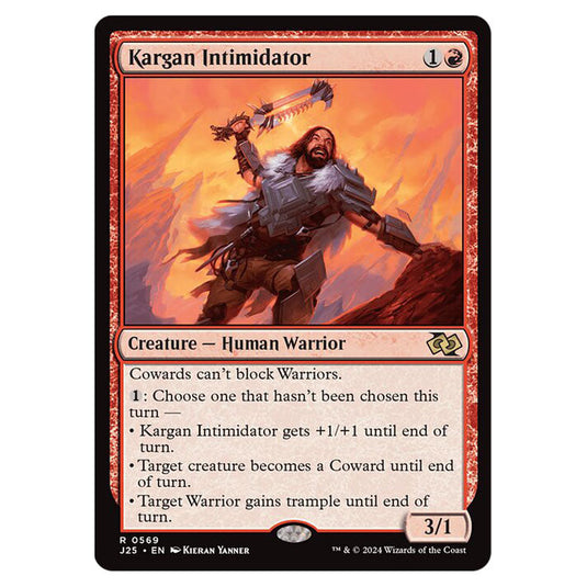 Kargan Intimidator 0569 card from the Magic The Gathering set Foundations Jumpstart