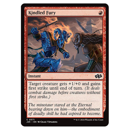 Kindled Fury 0571 card from the Magic The Gathering set Foundations Jumpstart