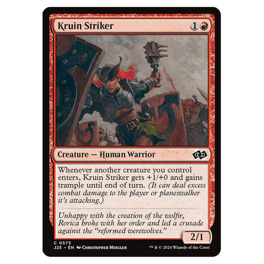 Kruin Striker 0573 card from the Magic The Gathering set Foundations Jumpstart